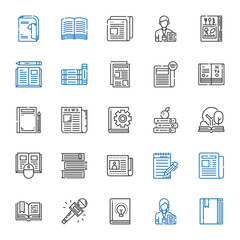 Wall Mural - magazine icons set