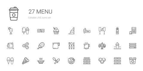 Sticker - menu icons set