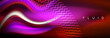 © antishock - Fluid colors mixing glowing neon wave background, holographic texture