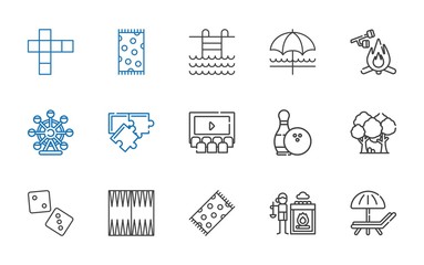 Sticker - leisure icons set