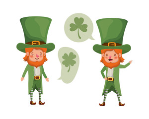 leprechauns with speech bubble avatar character