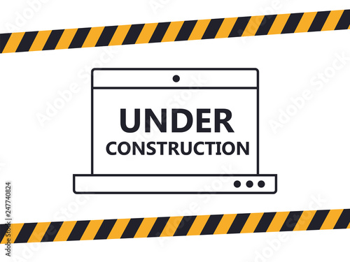 Website Under Construction Page Warning Tape Banner Buy This