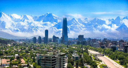 Fototapete - Santiago Chile cityscape