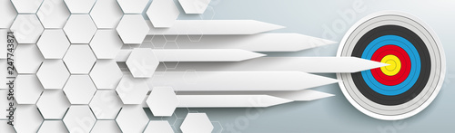 Fotografía Hexagons Structure Arrows Classic Target Header