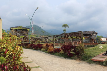 Cafe Sawah Park in Batu City , Indonesia