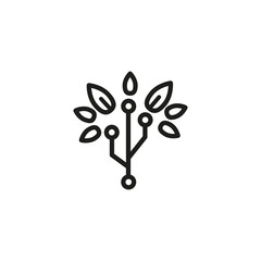 Tree tech line icon