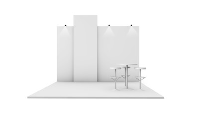 Wall Mural - exhibition stand 3d rendering isolated