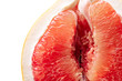 red pomelo closeup on white isolate background