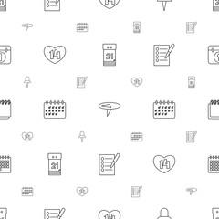 Poster - reminder icons pattern seamless white background