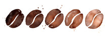 Watercolor Illustration Of Coffee Roasting Levels