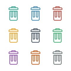 Sticker - bin icon white background