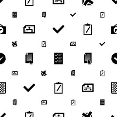 Poster - check icons pattern seamless white background