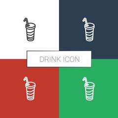 Sticker - drink icon white background