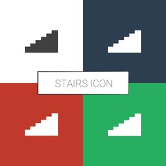 Wall Mural - stairs icon white background