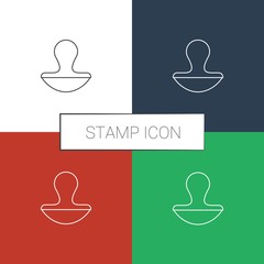 Canvas Print - stamp icon white background