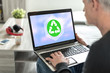 © thodonal - Recycling concept on a laptop screen