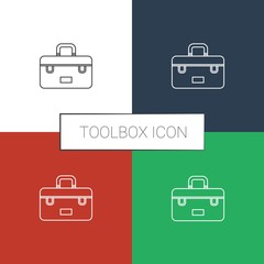 Sticker - toolbox icon white background