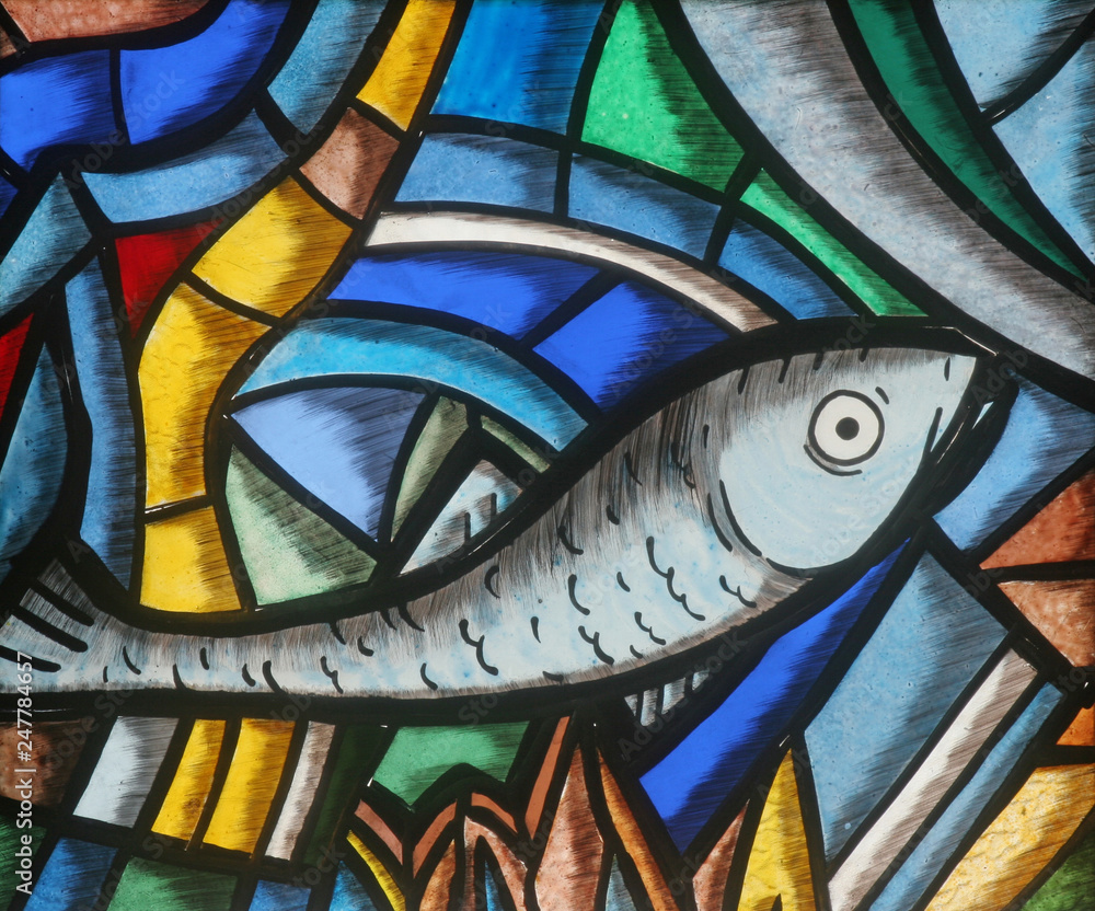 Fish - Icthus, ancient Christian symbol Stock Photo | Adobe Stock