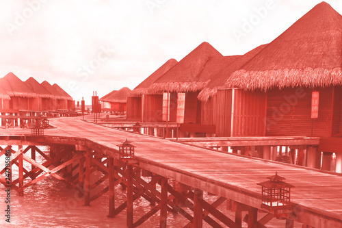 water-villas-in-the-maldives-in-colour-of-the-year-2019-pantone-living-coral