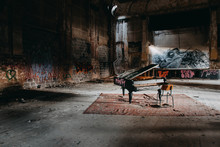 An Old Piano Within A Abondoned Place