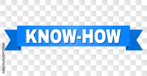 Know How Text On A Ribbon Designed With White Title And Blue