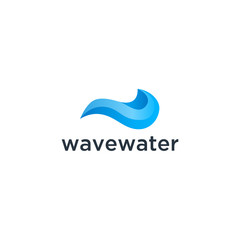 Aufkleber - Water wave symbol and icon Logo Template vector illustration. sea ocean flow blue download