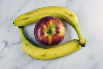 bananas and apple