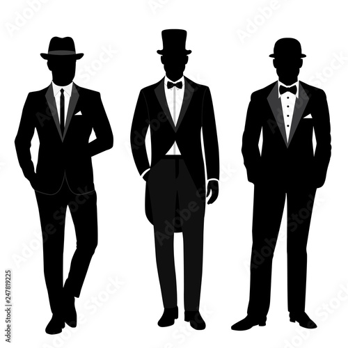 Valokuva  Wedding men s suit and tuxedo. Gentleman. Collection.