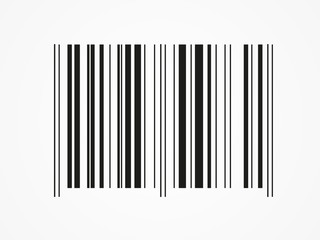 bar code icon realistic. flat barcode.