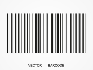 bar code icon realistic. flat barcode.