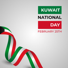 State of Kuwait National Day Vector Template Design Illustration