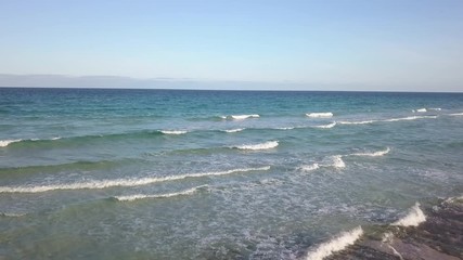 Sticker - aerial view of deserted beach