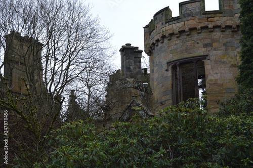 Cuadros en Lienzo The striking ruins of Crawford Priory, Springfield, Cupar, Fife, extended in early 19th century