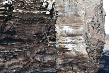 Rugged rocks on the ocean shore