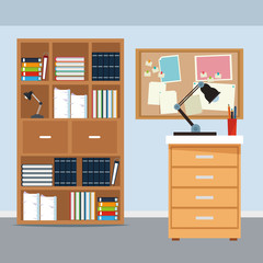 Canvas Print - modern furniture room cartoon