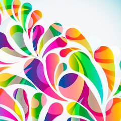 Wall Mural - abstract colorful arc-drop background. vector.