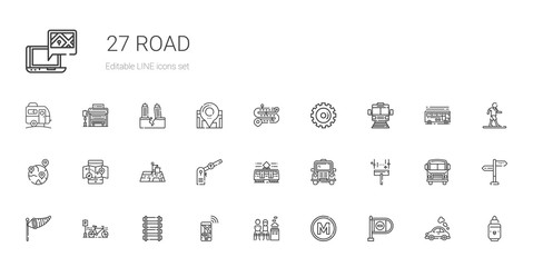 Wall Mural - road icons set