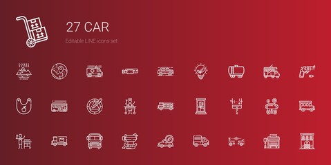 Poster - car icons set