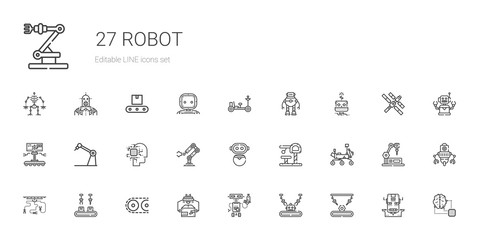 Wall Mural - robot icons set