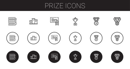 Sticker - prize icons set