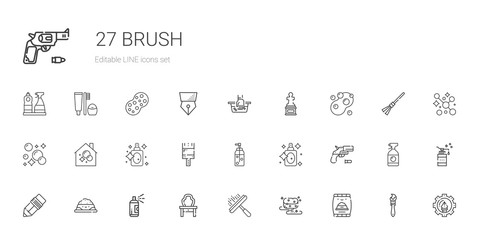 Wall Mural - brush icons set