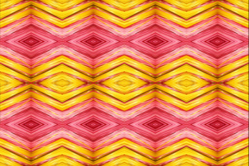 Canvas Print - Artistic abstract smooth multicolored diamond fabrics pattern background