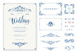 © KatyaKatya - Ornate wedding invitation. Calligraphic vintage elements, dividers and page decorations.