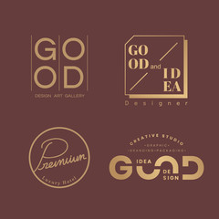 Wall Mural - quality logo sets