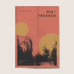 Wall Mural - abstract distressed design poster