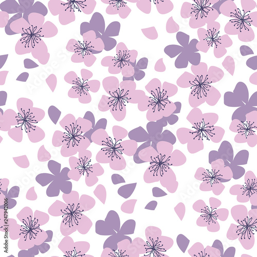 Dekoracja na wymiar  sakura-wisniowy-wzor-w-pastelowych-kolorach