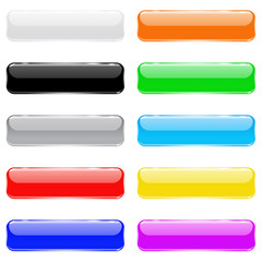 Wall Mural - colored 3d glass buttons