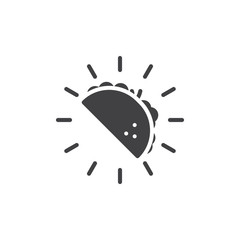 Taco mexican food vector icon. filled flat sign for mobile concept and web design. Taco fast food simple solid icon. Symbol, logo illustration. Pixel perfect vector graphics