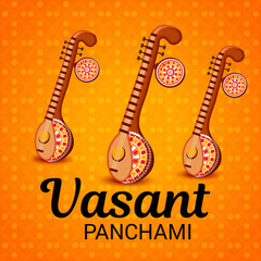 Vector illustration of a Background/Banner for Vasant Panchami