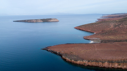 Wall Mural - Aerial panoramics from Espiritu Santo Island, Baja California Sur, Mexico.